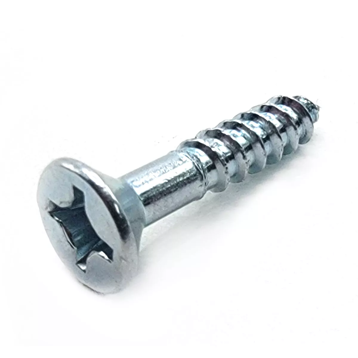 #10-13 x 3″ Wood Screw-Flat Head Phillips-Zinc