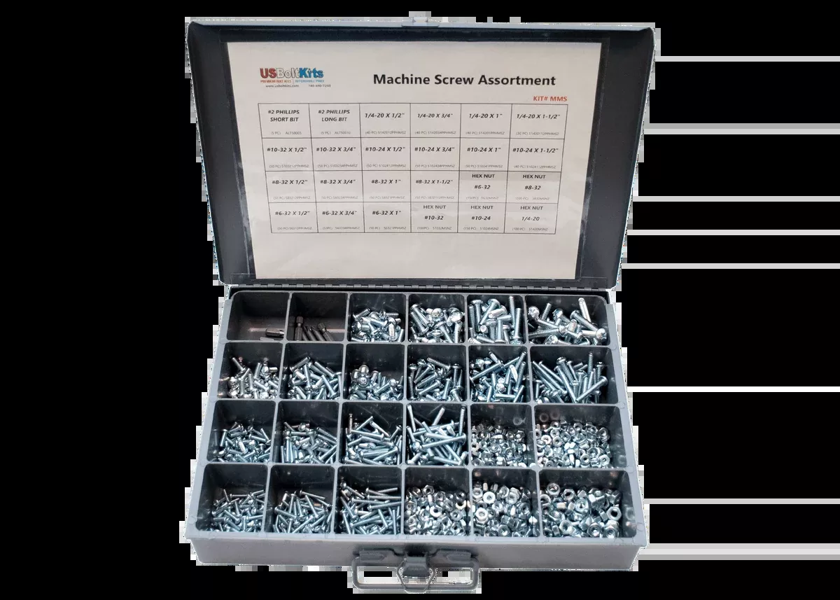 1500 Piece Machine Screw Small Drawer Assortment