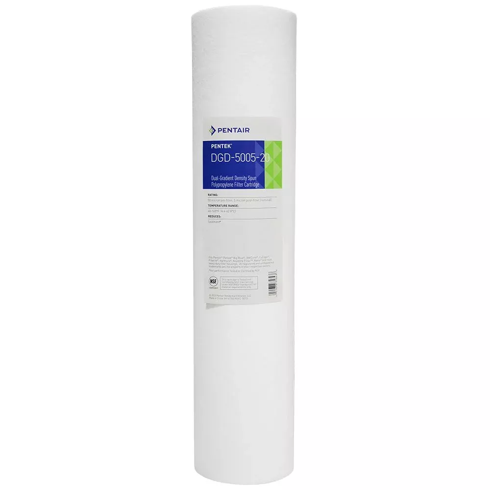 20" Pentek DGD-5005-20 Dual Gradient Density Polypropylene Sediment 5 mic Filter