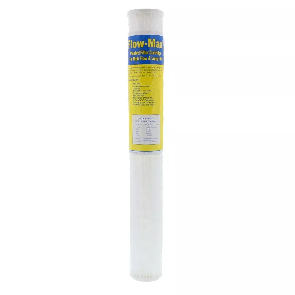 20" x 2-3/4" Flow-Max Pleated Poly - 5 mic