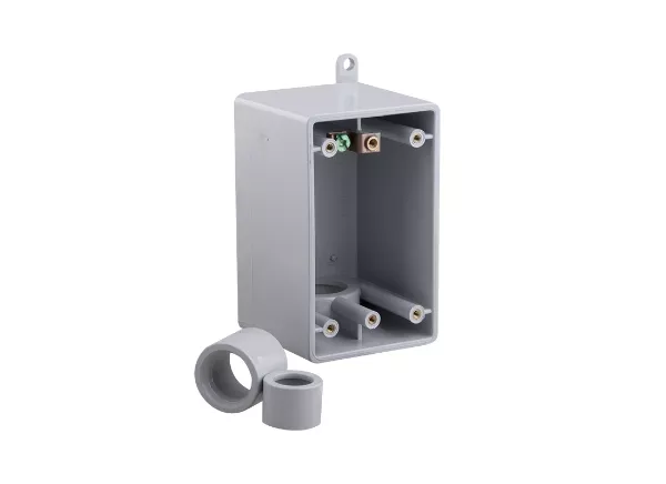 3/4" PVC Deep Box Single Gang FDE w/ Adaptors