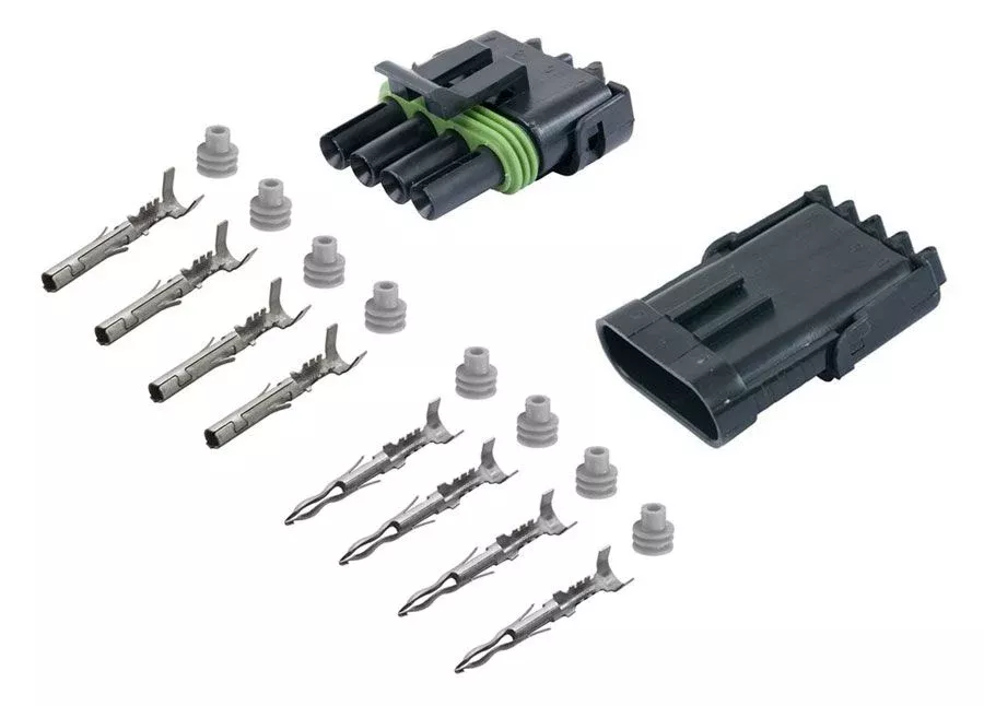 4-CONDUCTOR WEATHER PACK CONNECTOR KTI, 16-14 GA