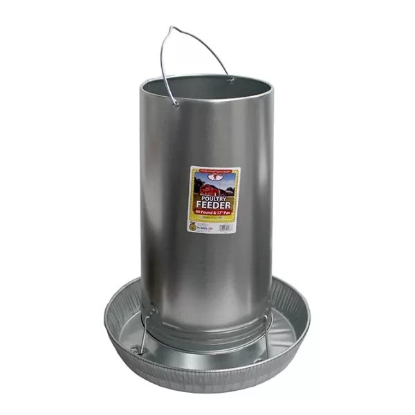 40 lb. Hanging Chicken Feeder - Galvanized