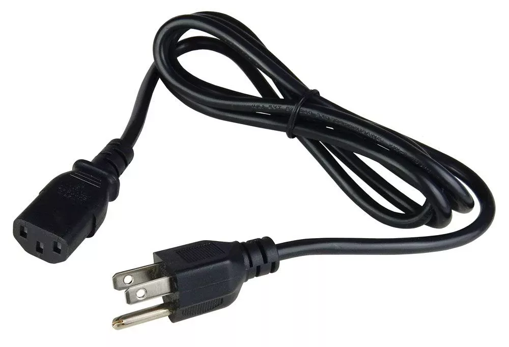 6' BLACK 18/3 DETACHABLE POWER CORD