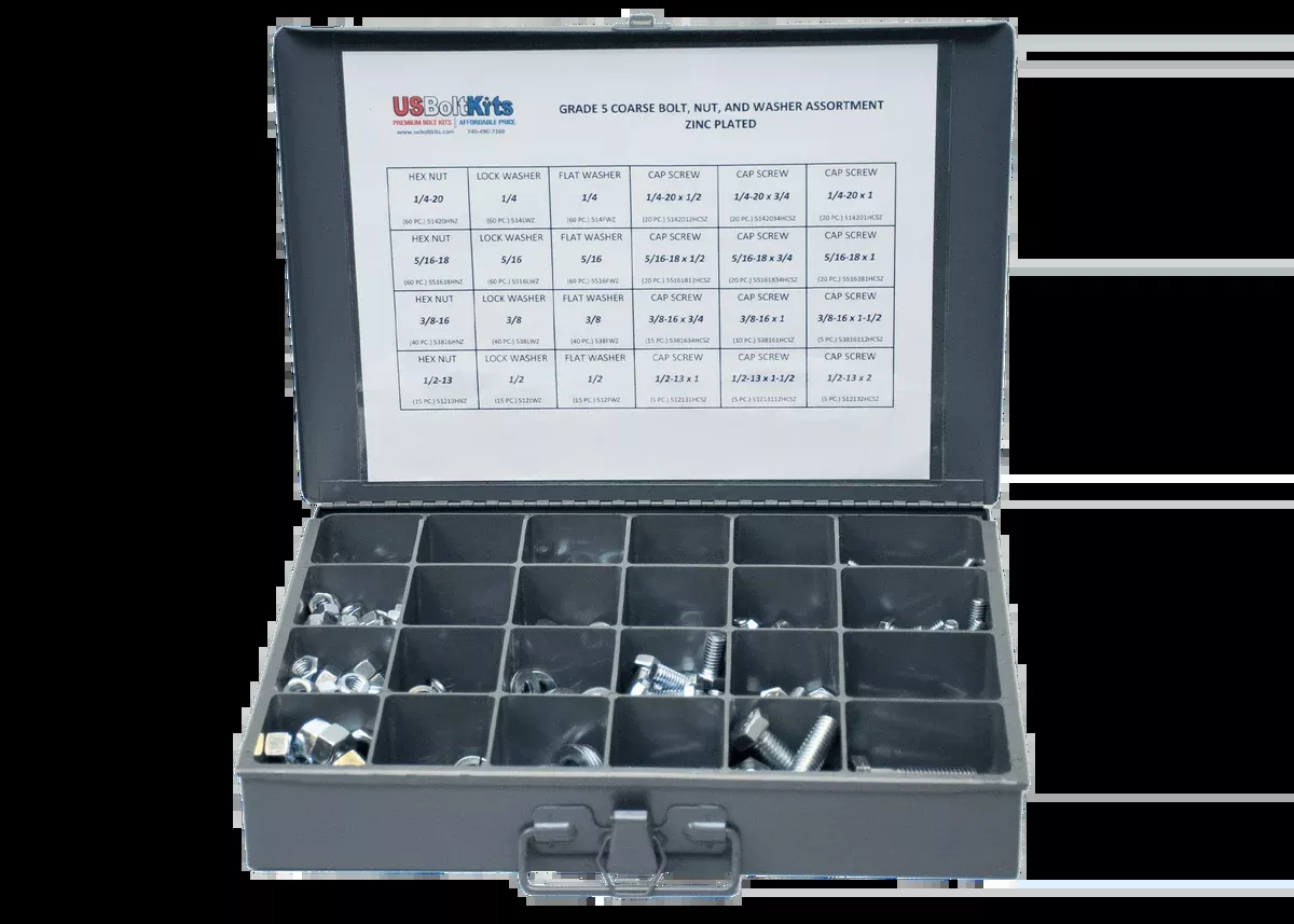 690 Piece Grade 5 USS Coarse Thread Assortment