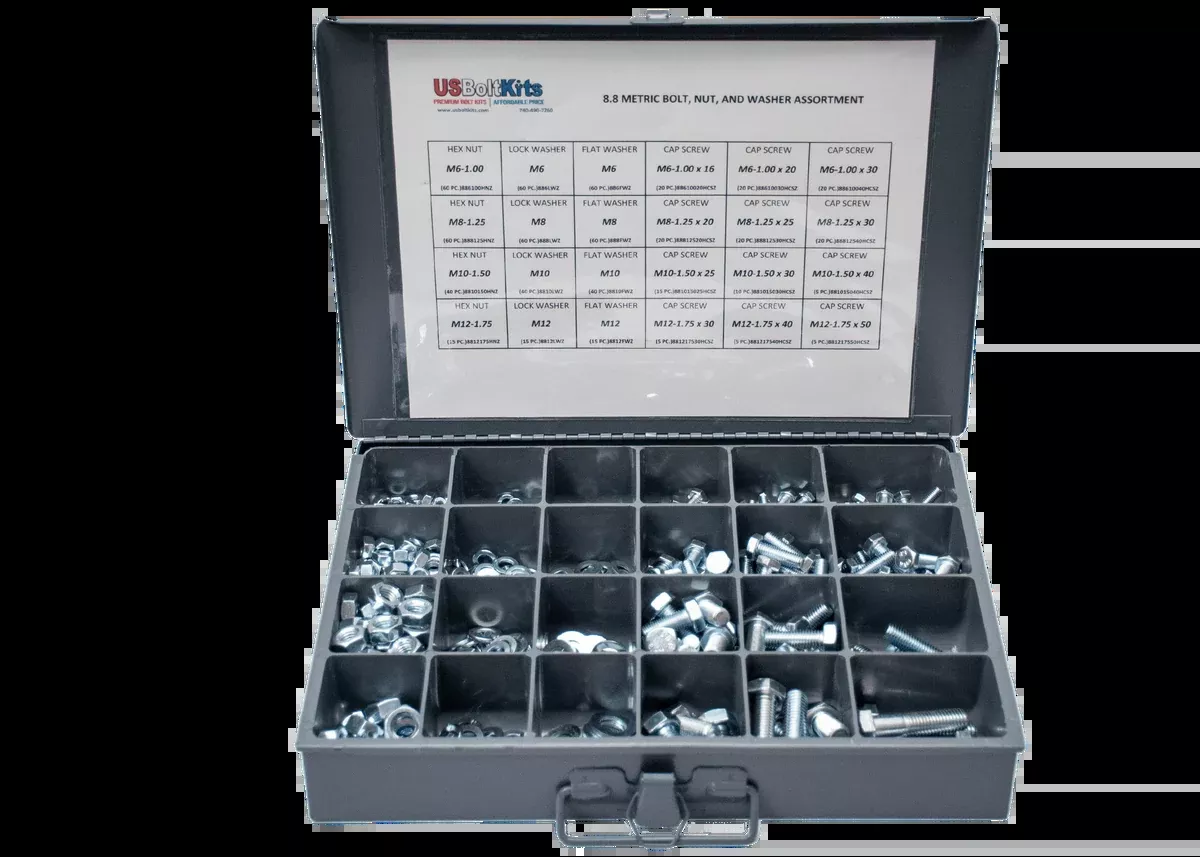 690 Piece Metric Class 8.8 Coarse Thread Assortment