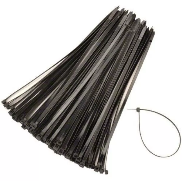 8" Cable Wire Zip Ties - Black