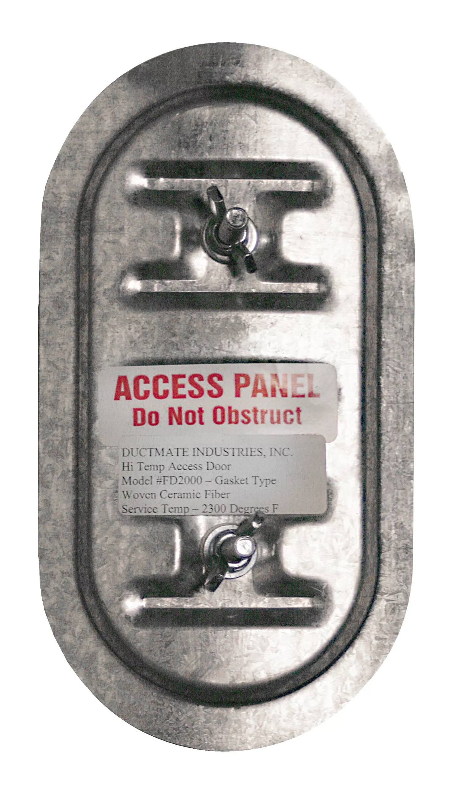 8" x 4" Ductmate F1 Hi-Temp Sandwich Access Door -Rectangular Duct - 1000 Degrees