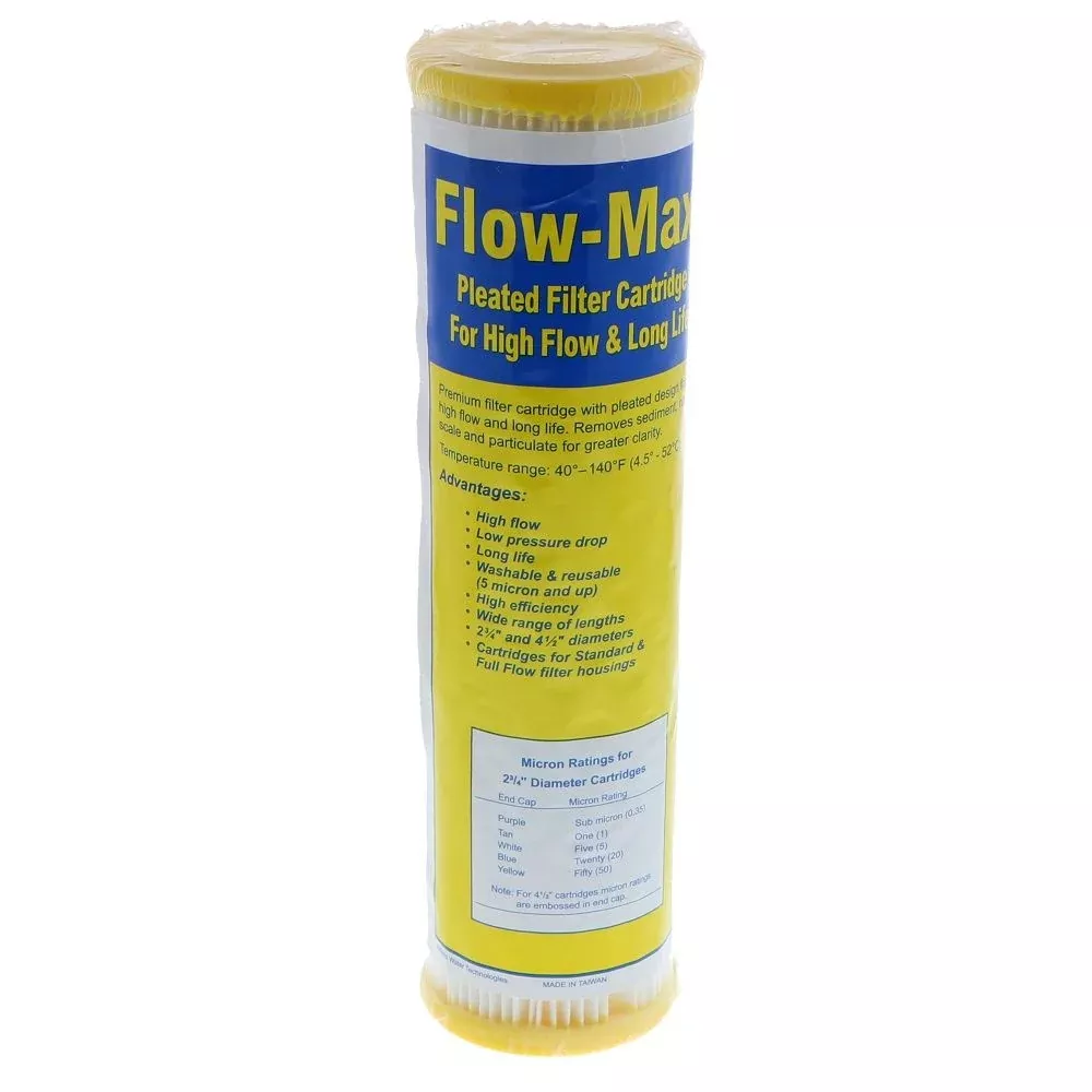 9-3/4" x 2-3/4" Flow-Max Pleated Poly - 50 mic