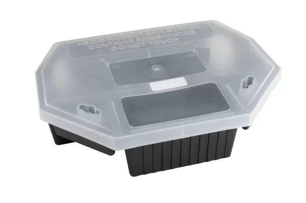 Aegis Rat Bait Station (Black w/ Clear Lid)