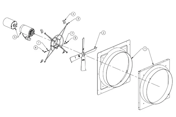 Aerotech 1/3 HP 3-Phase Fan Motor