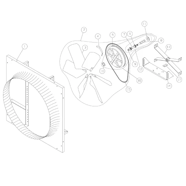 American Coolair 52" Fan Blade Assembly