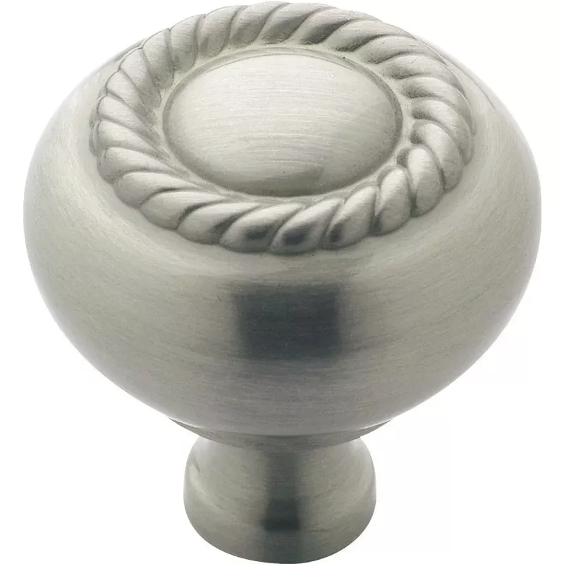 Amerock BP53471G10 Cabinet Knob, 1-1/4 in Projection, Traditional, 1-1/4 in, Zinc, Satin Nickel