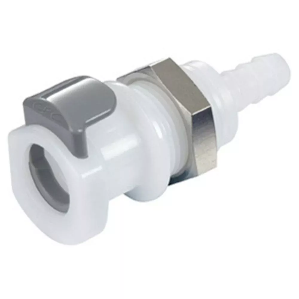 APC16004 Panel Mount Hose Barb Coupling Body 1/4 ID Barb