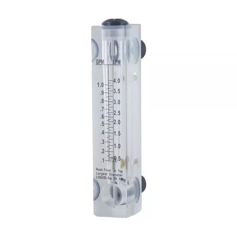 Axeon 203849 Inline Flow Meter 0.1-1 GPM, 1/2" MNPT x 1/2" MNPT