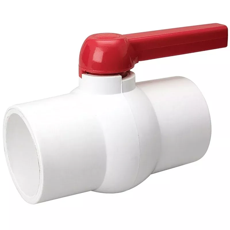 B & K 107-640 Ball Valve, 3 in Connection, Compression, 150 psi Pressure, Manual Actuator, PVC Body