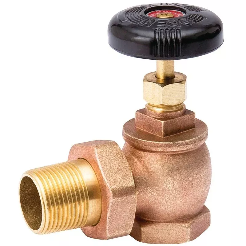 B & K 109-305 Steam Radiator Valve, Angled, Includes: Union Nut and Tail Piece