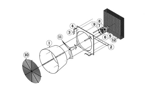 Bracket Cone Support Panel Fan