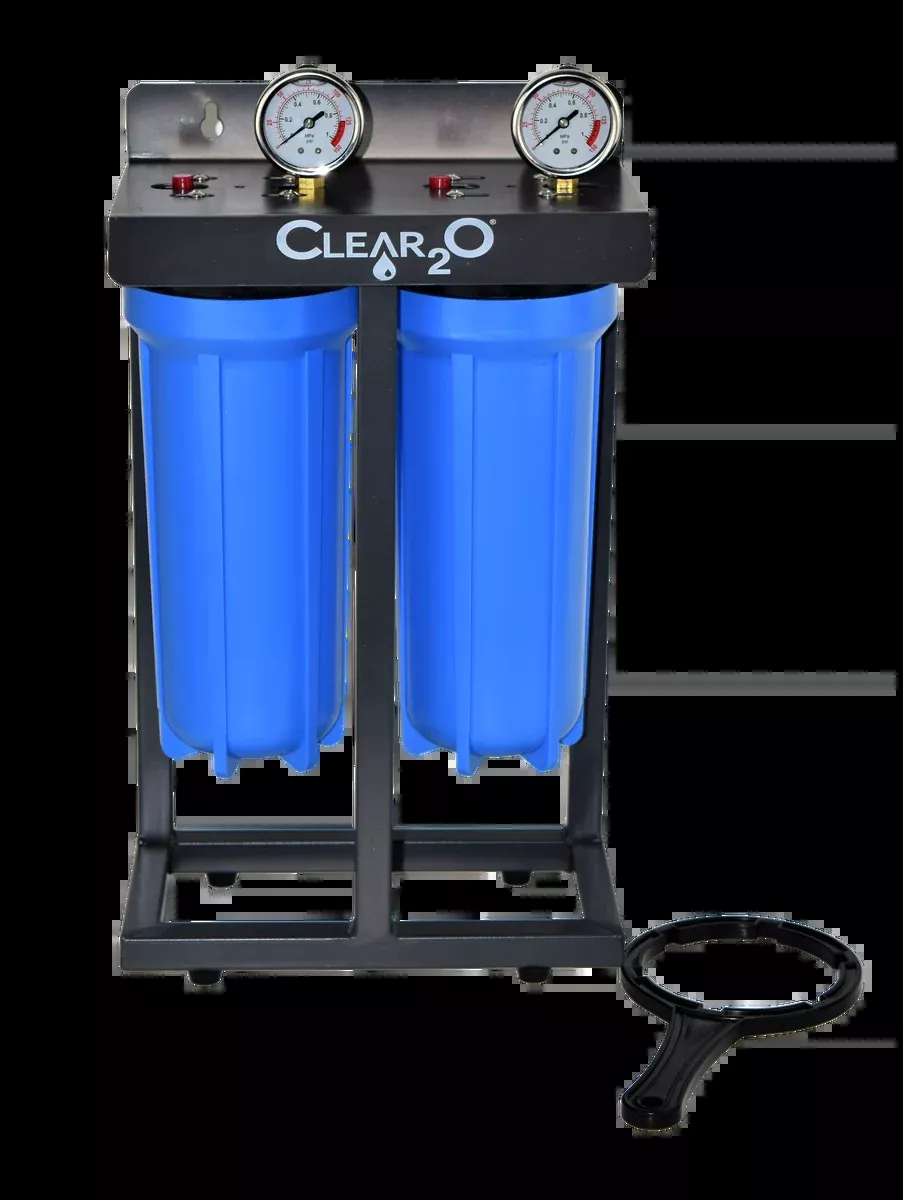 CLEAR2O RV DUAL UNIVERSAL CANISTER WATER FILTRATION SYSTEM - CDC200