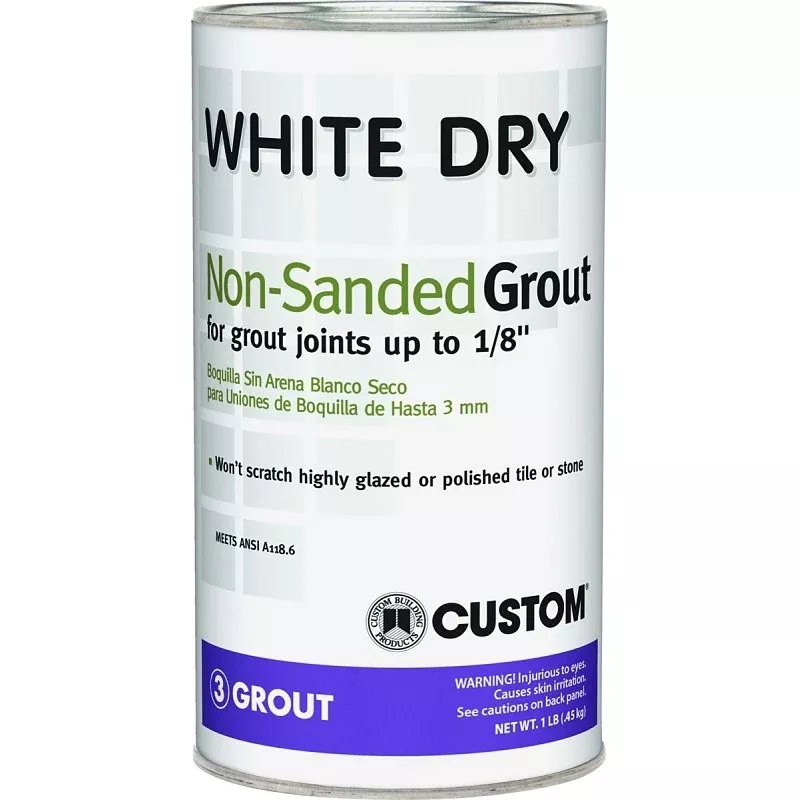 Custom WDG1-6 Polymer Modified Grout, White, 1 lb Can