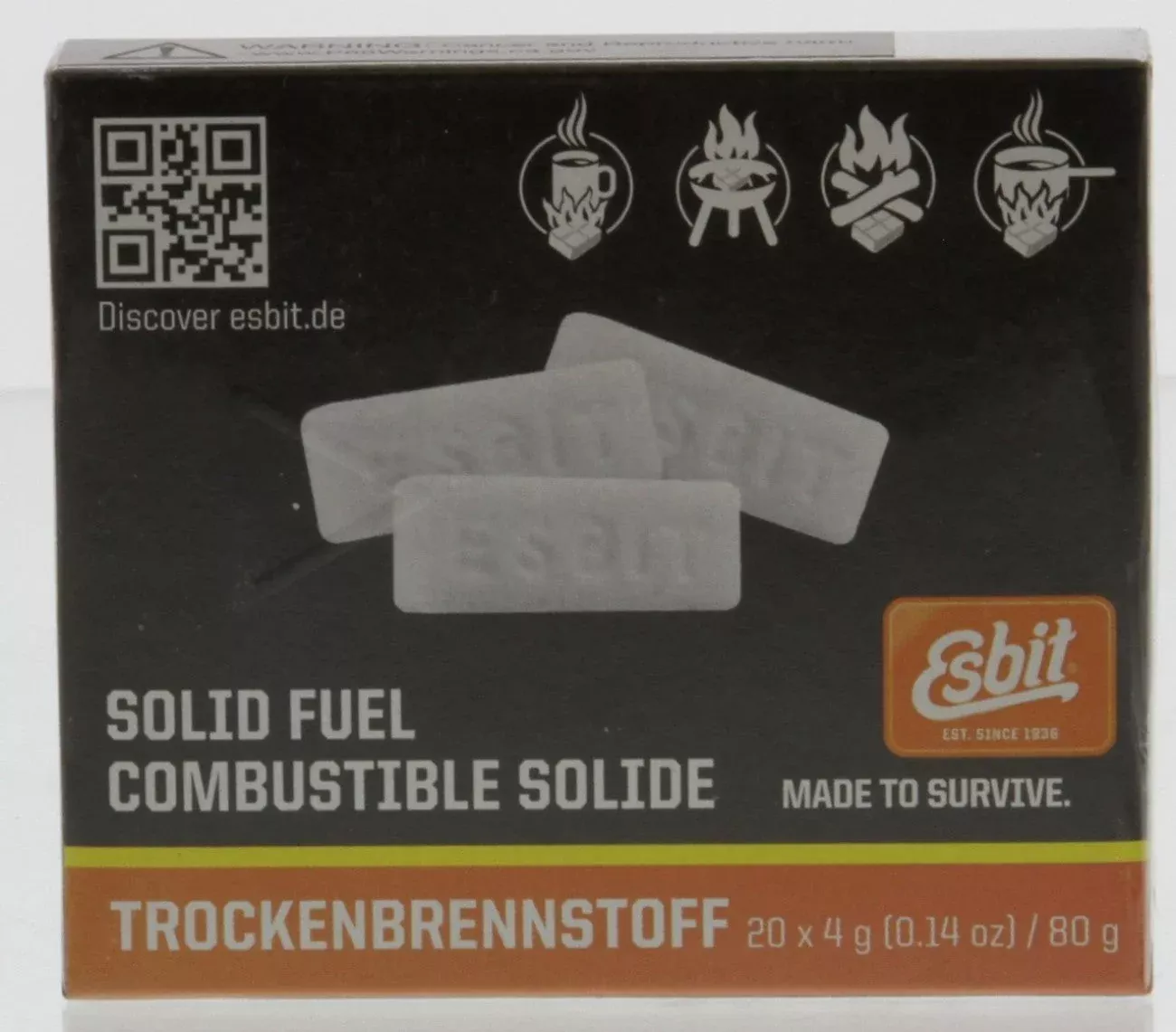 Esbit 1-Pack One Box of Esbit Fuel (4 grams ea. tablet)