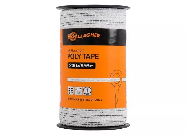 Gallagher 1/2" Poly Tape - 656ft