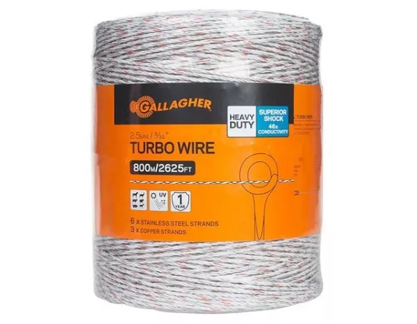 Gallagher 3/32" Turbo Wire - 2,625ft