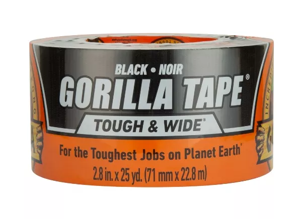 Gorilla Tape Tough & Wide 3" x 25 Yard Roll - Black