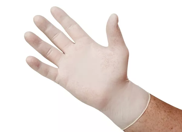 Hand-Tek Disposable Lightly-Powdered Latex Gloves - White