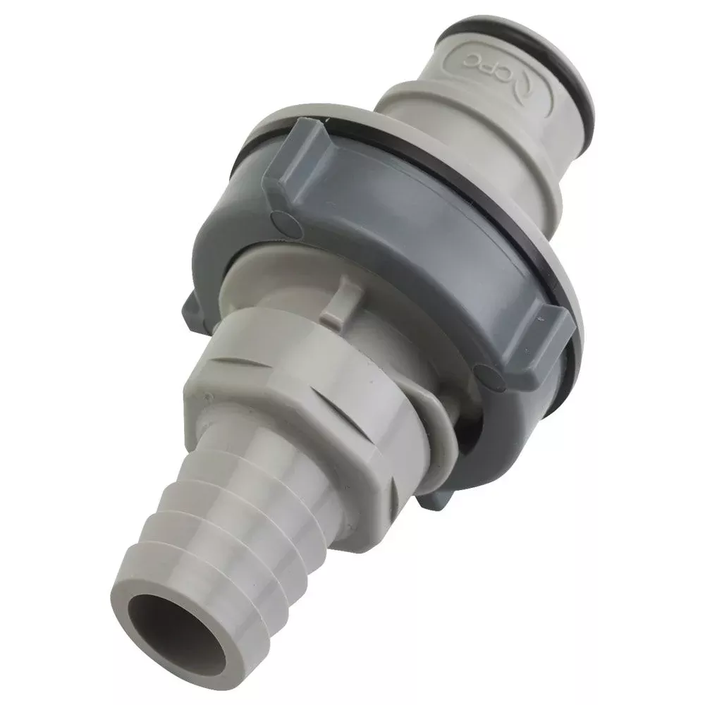 HFC421012 Non-Valved Panel Mount Hose Barb Coupling Insert 5/8 ID Barb