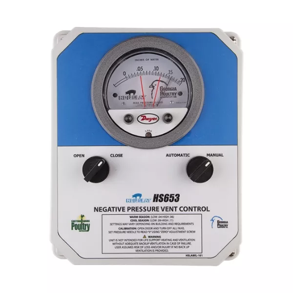 Hog Slat Negative Pressure Vent Controller