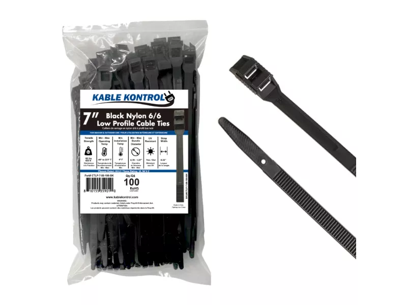 Inline Low Profile Zip Ties