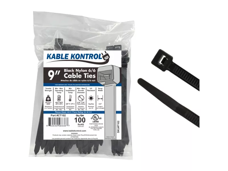 Kable Kontrol Heavy Duty UV Black Cable Ties