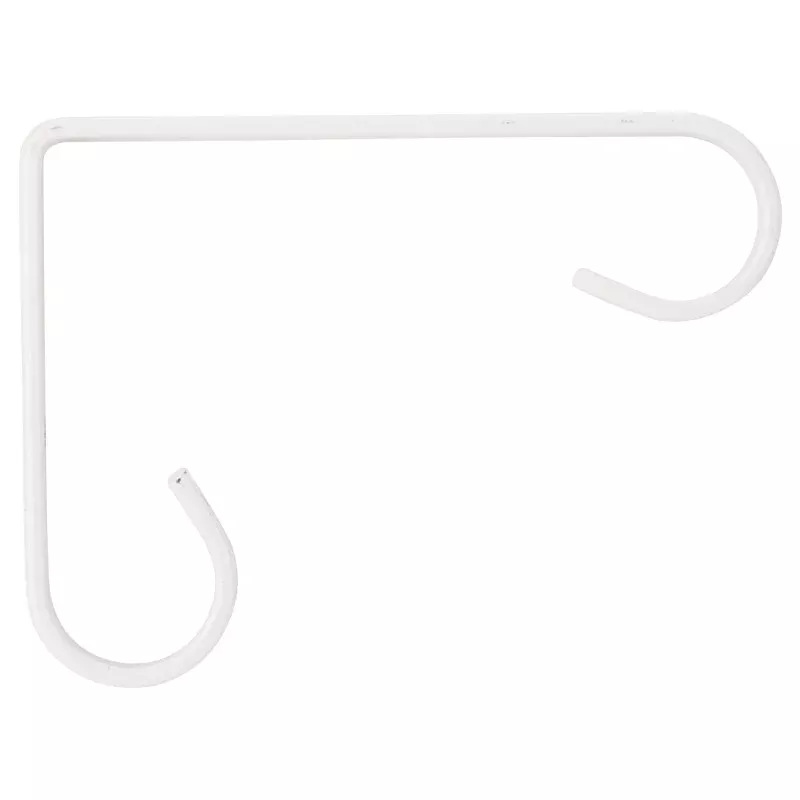 Landscapers Select GB0183L Plant Bracket, 4-1/4 L, Steel, White, Wall Mount Mounting