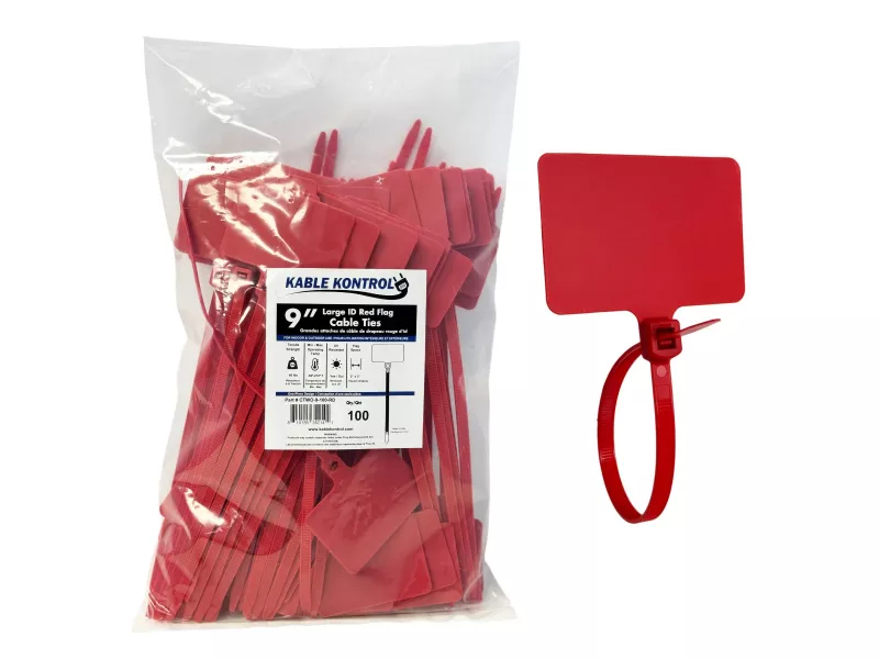 Large ID Flag Cable Zip Ties
