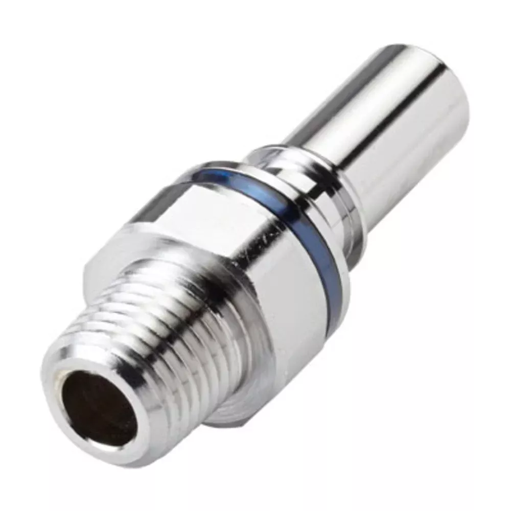 LQ4D24006BLU Valved Pipe Thread Liquid Cooling Coupling Insert 3/8 NPT Cool Blue