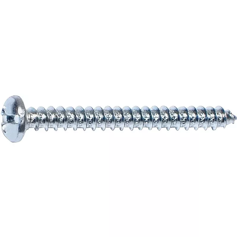 Midwest Fastener 03188 Screw, #10 Thread, Coarse Thread, Pan Head, Phillips, Slotted Drive, 3/4 in L Under Head, 100/PK