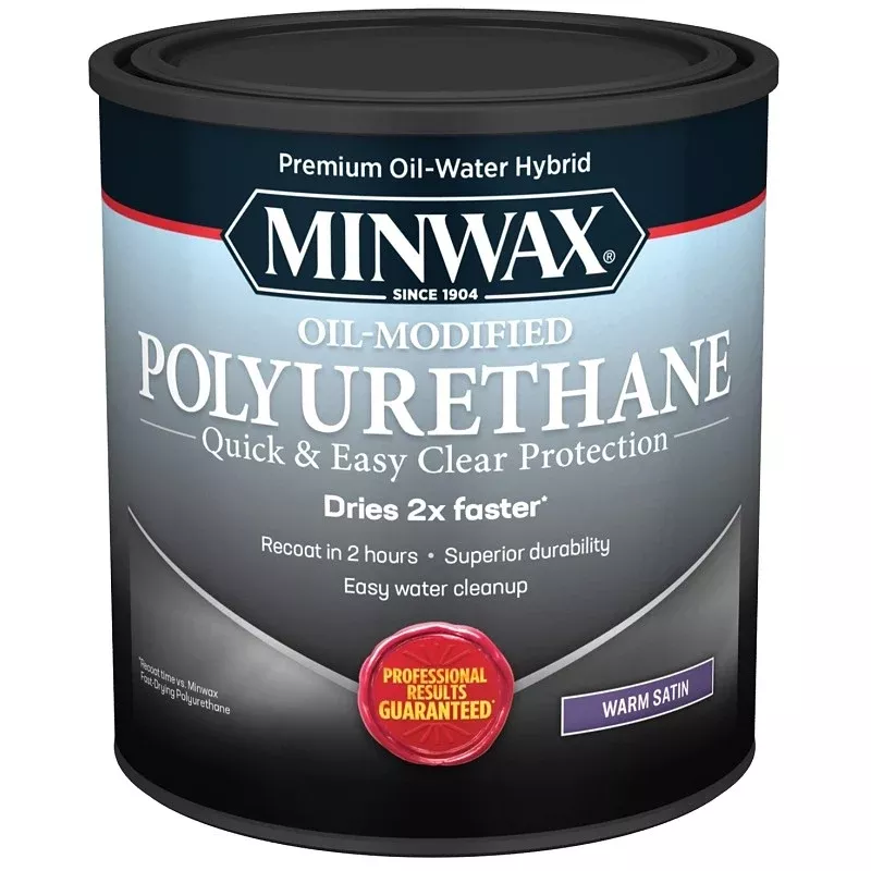 Minwax 630250444 Polyurethane, Liquid, Clear, 1 qt, Can