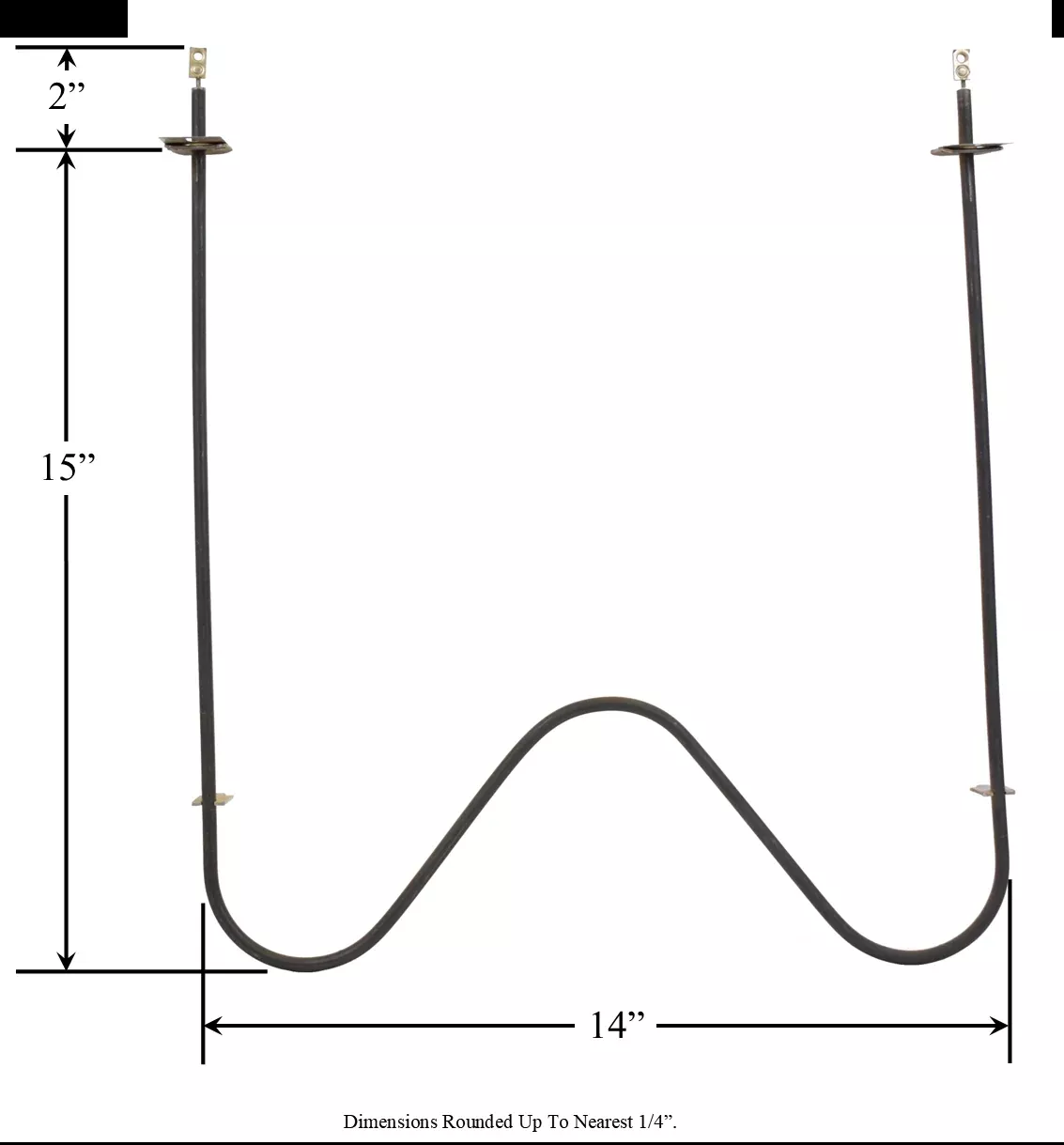 Model TC-2846: Hardwick OE-001-045-99 Equivalent Range/Oven Bake Replacement Element, 1,800W / 1,350W @ 240V / 208V