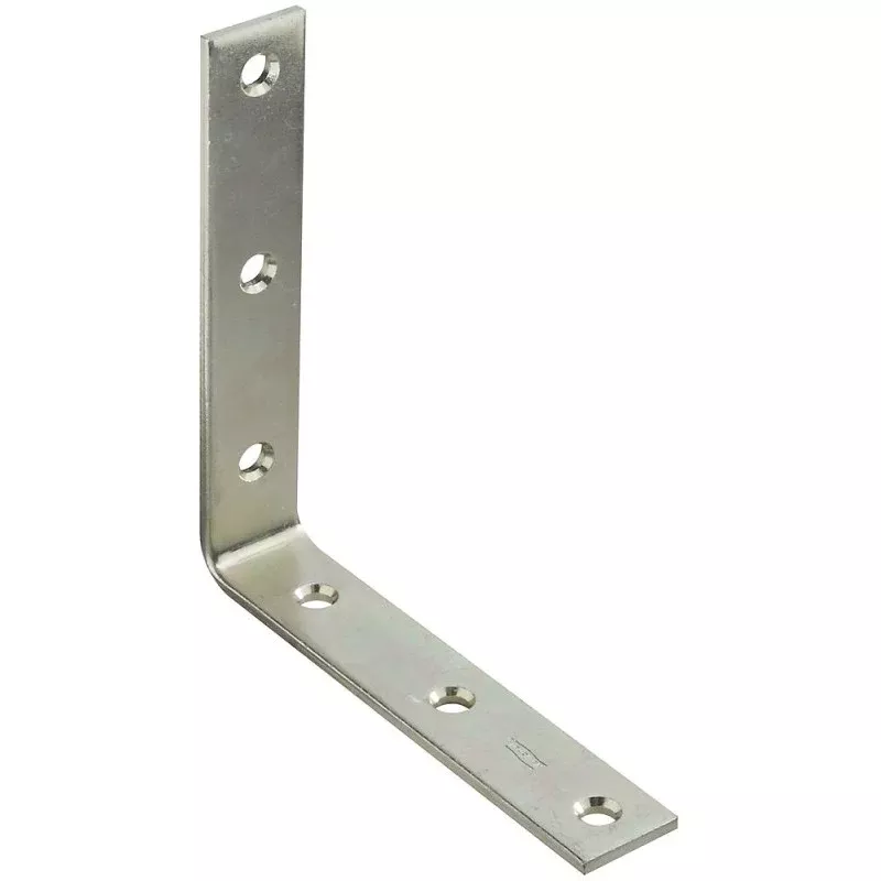 National Hardware 115BC Series N220-160 Corner Brace, 6 in L, 1-1/8 in W, 5.97 in H, Steel, Zinc, 0.19 Thick Material