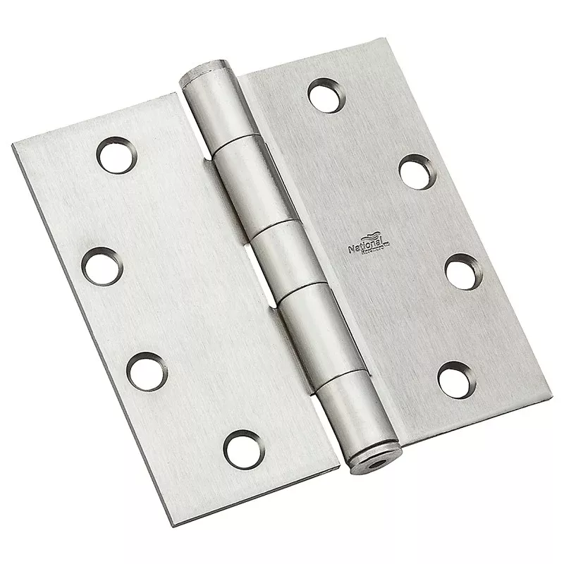 National Hardware F179 Series N236-015 Template Hinge, 4-1/2 in H Frame Leaf, 1.3875 in Thick Frame Leaf, Steel, 90 lb (Pack of 12)