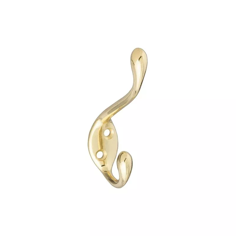 National Hardware V167 N248-245 Garment Hook, 35 lb, Zinc, Brass