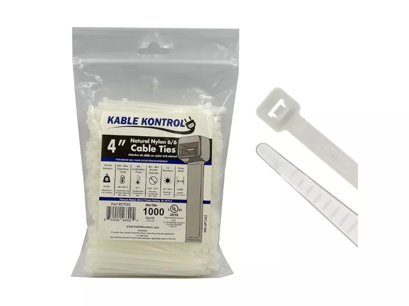 Natural Clear Zip Ties