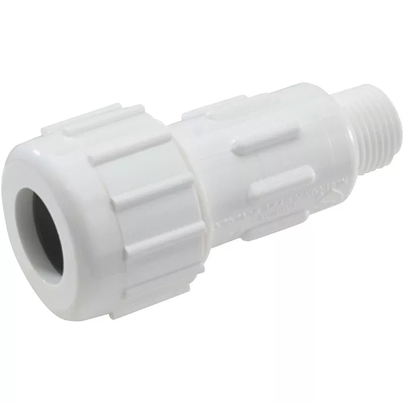 NDS CPA-1000 Pipe Adapter, 1 in, Compression x MPT, PVC, White, SCH 40 Schedule, 150 psi Pressure