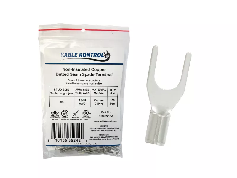 Non Insulated Spade Wire Terminal - Electrical Connector