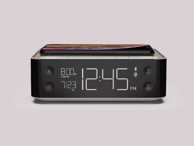 NonStop™ - Station A - Alarm Clock with Wireless Charging, Bluetooth Speaker With USB-C