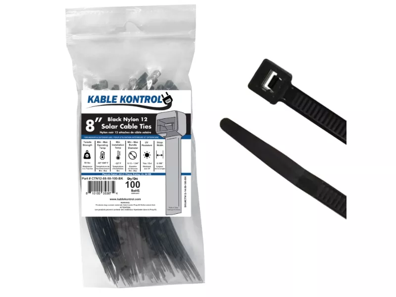 Nylon 12 Solar Cable Zip Ties