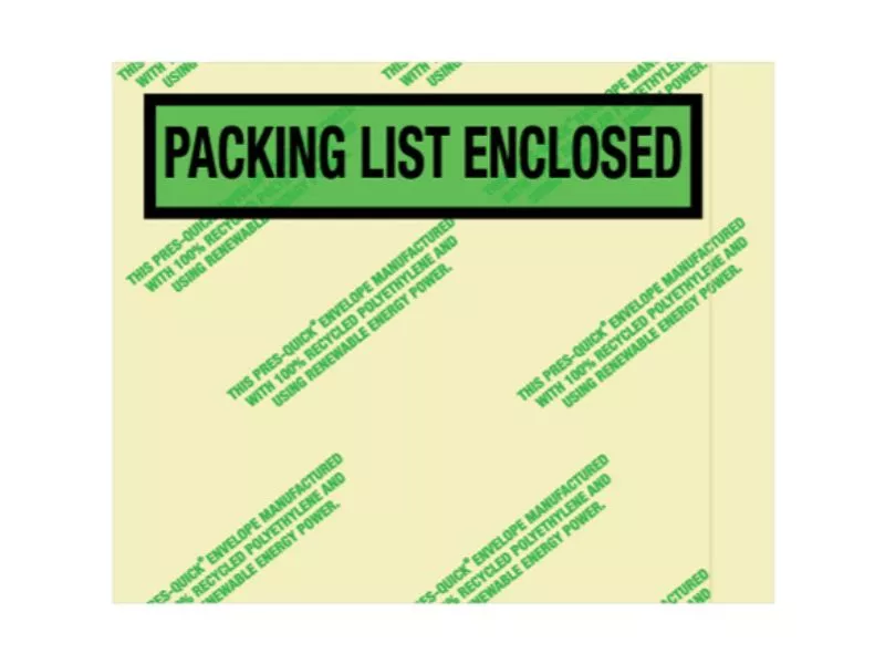 Pack Kontrol Environmental Packing List Enclosed Envelopes