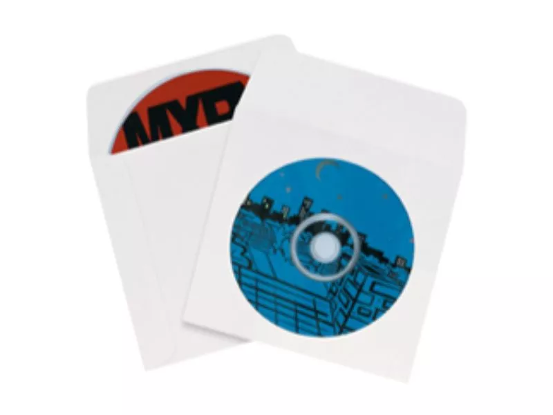 Pack Kontrol Paper Windowed White CD/DVD Sleeves