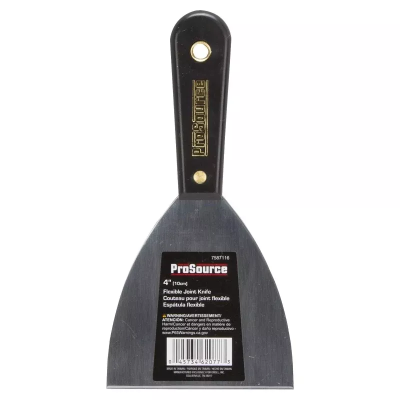 ProSource 010803L Scraper/Joint Knife, 4 in W Blade, 4 in L Blade, HCS Blade, Full-Tang Blade, Comfort-Grip Handle